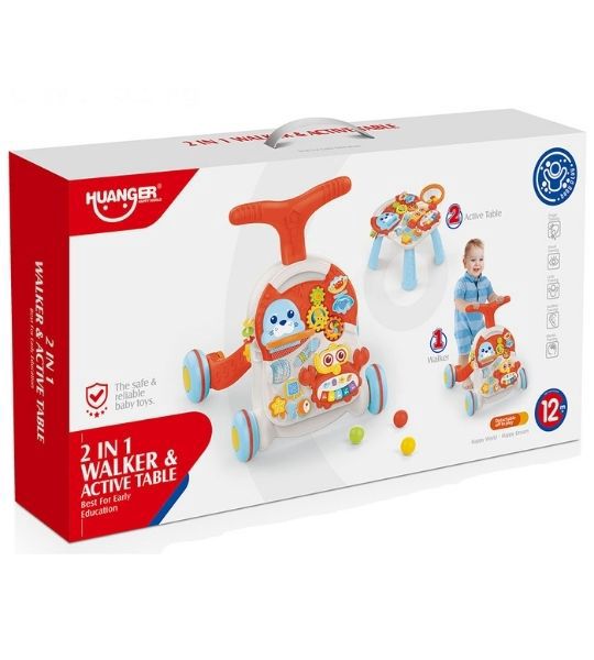 Huanger  Trotteur &amp; Table active 2-en-1