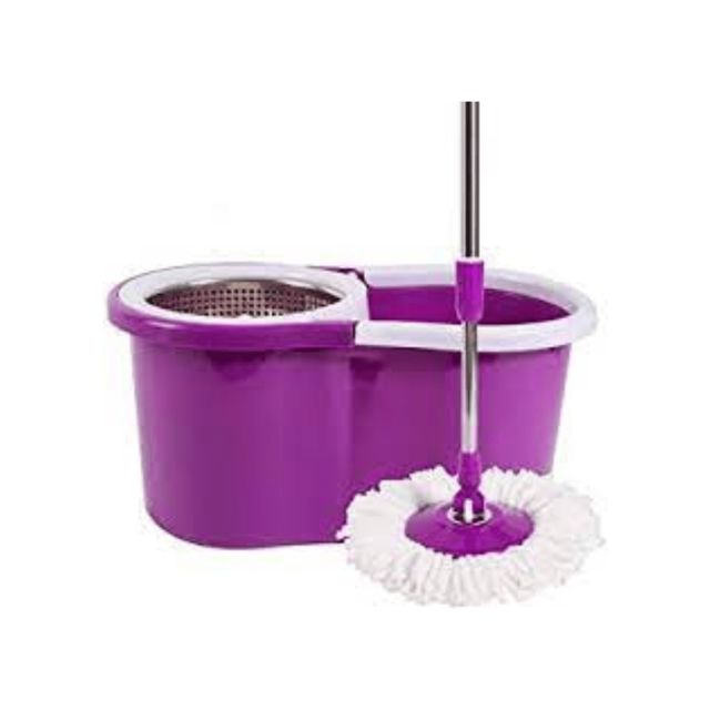 Seau essoreur et balais microfibre Violet