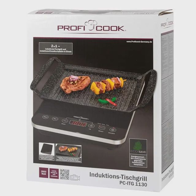 Plaque de cuisson induction et grille proficook