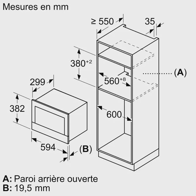 Bosch micro onde encastrable serie 8 inverter BFL7221B1