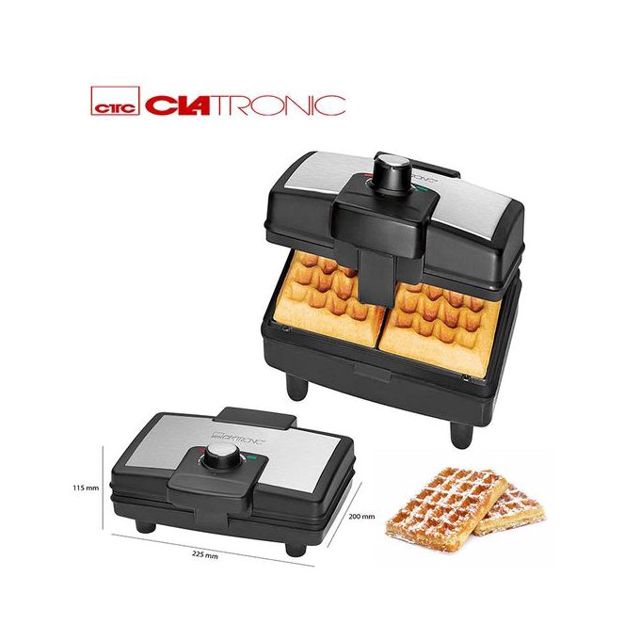 Clatronic appareil 800W gaufrier AW 3606