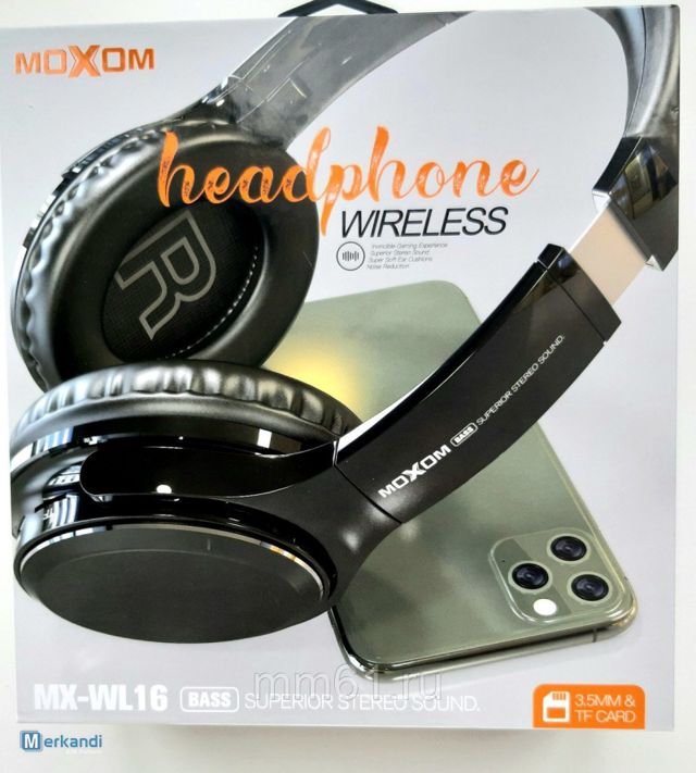 Moxom Casque Stéréo Sans Fil - Micro Sd- Mx Wl16  - Silver