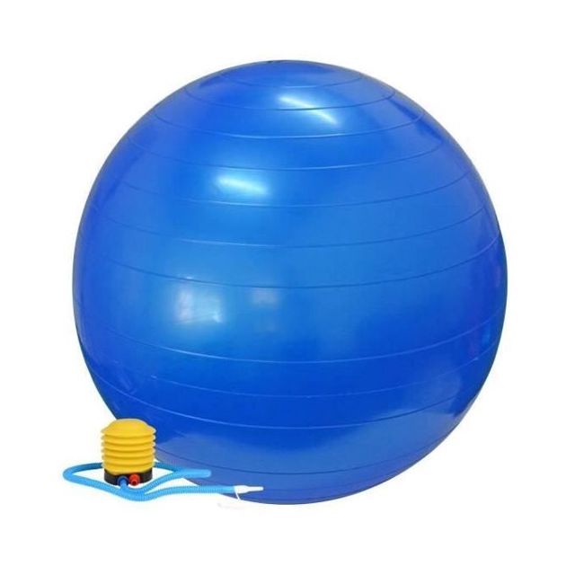 Fitness Ballon De Gym Avec Pompe 85 Cm Bleu