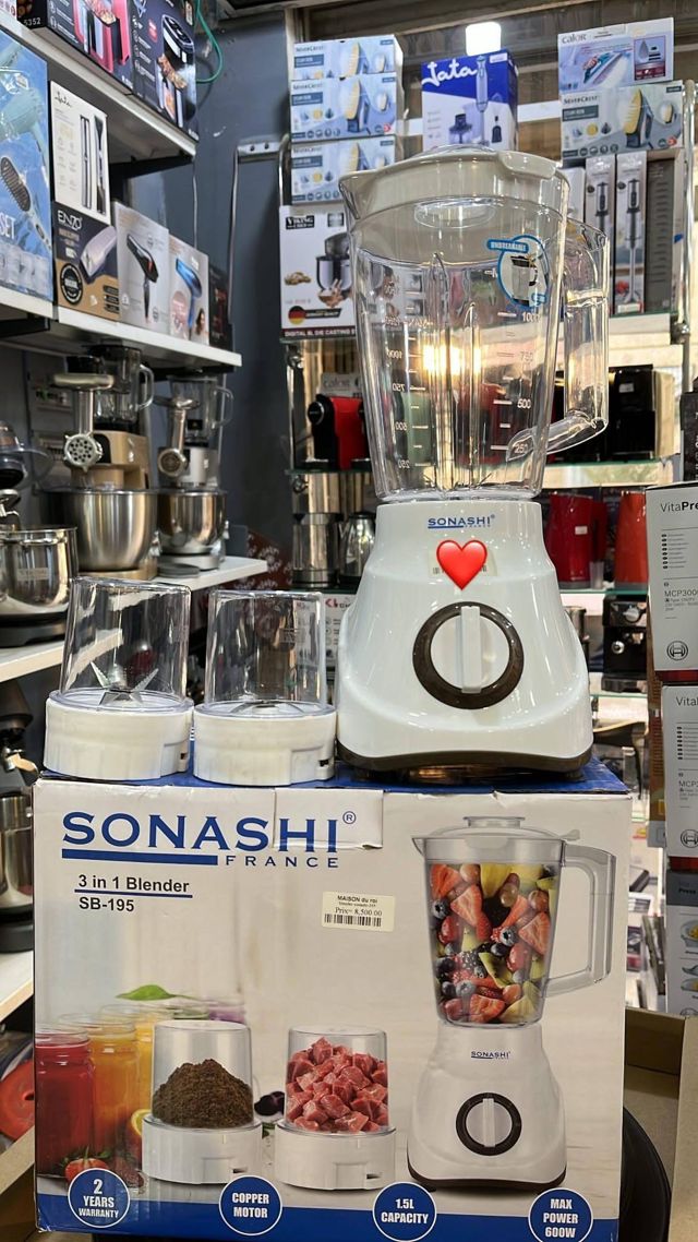 خلاط بلاستيك سوناشي 1.5L 600W SB-195