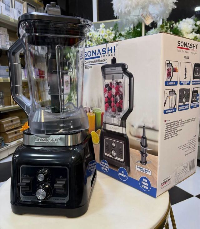 خلاط احترافي SONASHI سعة 2L قوة 1200W غير قابل للكسر SB-209