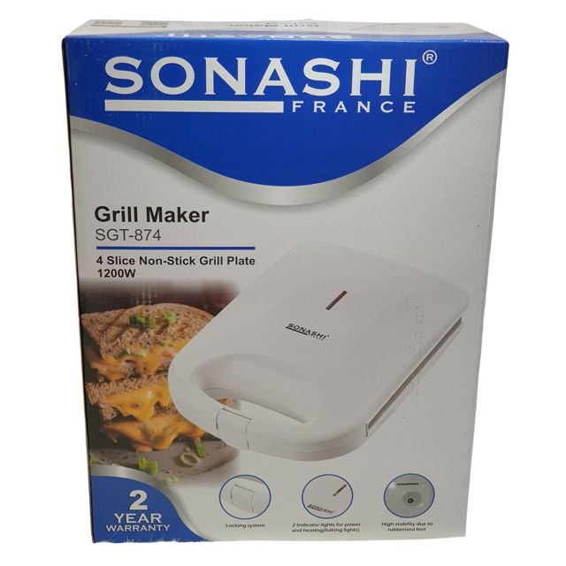 Panineuse SONASHI 1200W acier inoxydable SGT-874